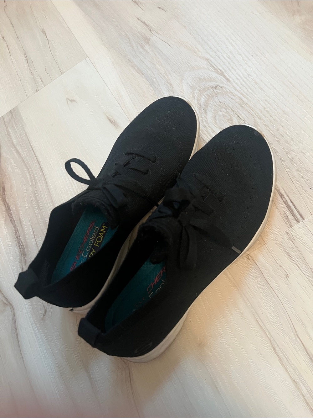 Skechers Black Lightweight Knit Sneaker